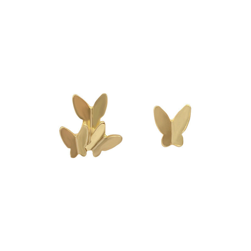 Asymmetric Butterfly Stud Earrings