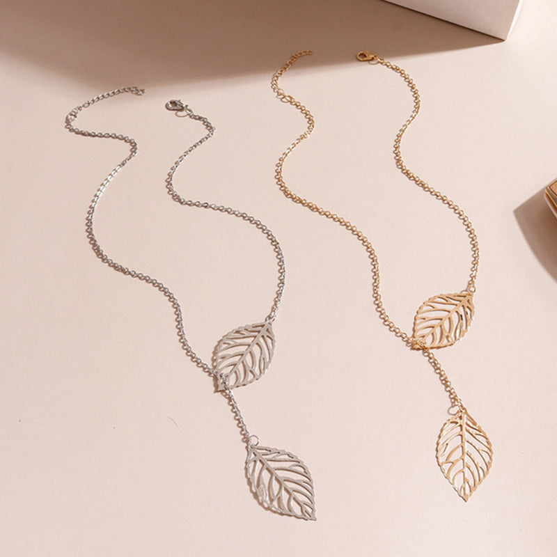 Two Leaves Leaf Necklaces