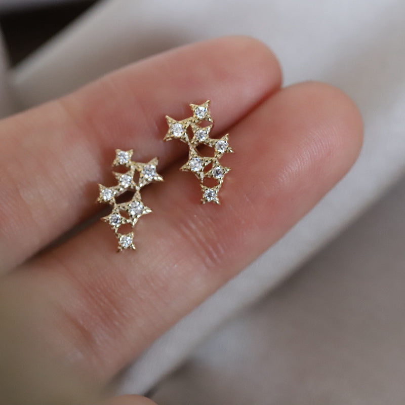 Rhinestone Star Earrings