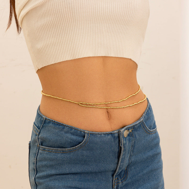 Sexy Double-Layer Pearl Waist Chain