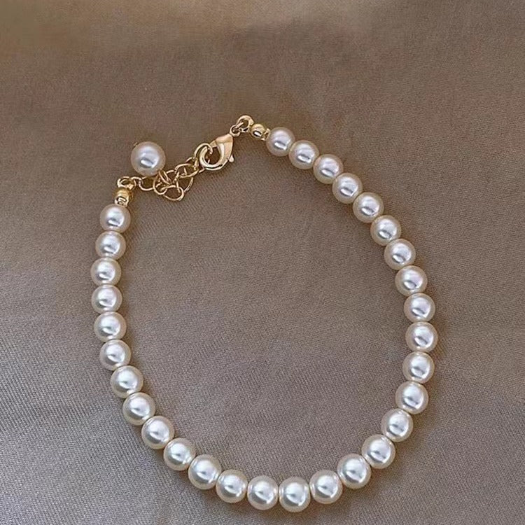 Women Glass Pearl Bracelet