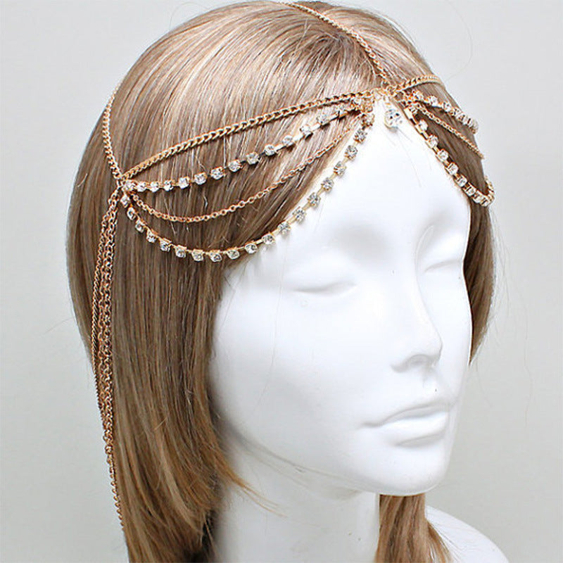 Head Jewelry Chain Rhinestone Headdress