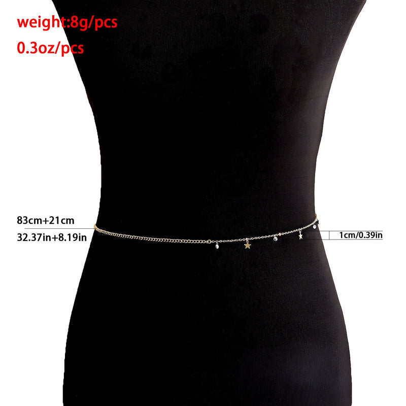 Multiple Star Waist Chain Body Jewelry Belly Chains