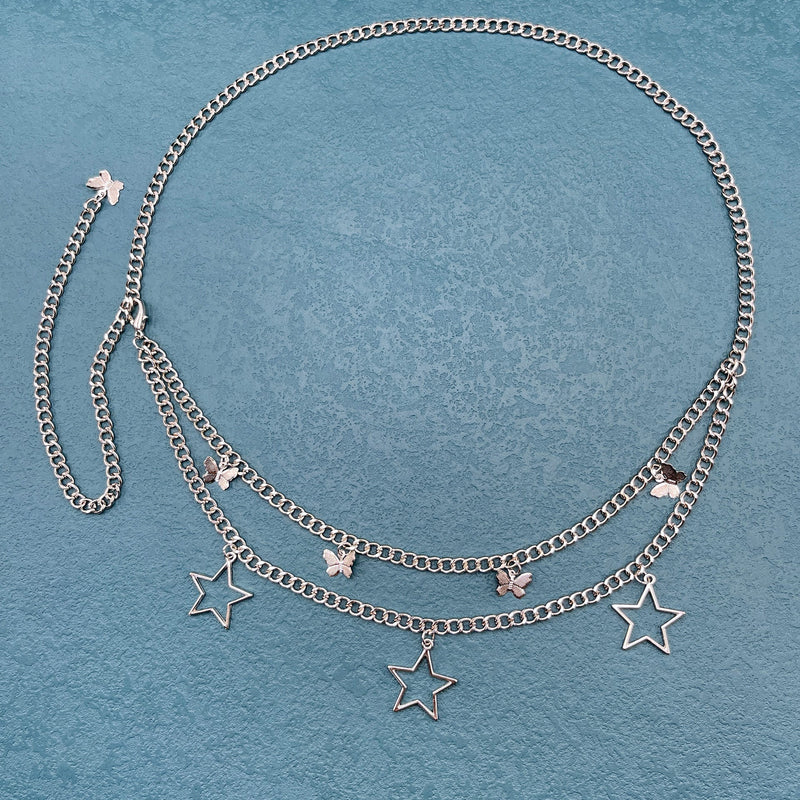 Star butterfly waist Chain lady beach body chain