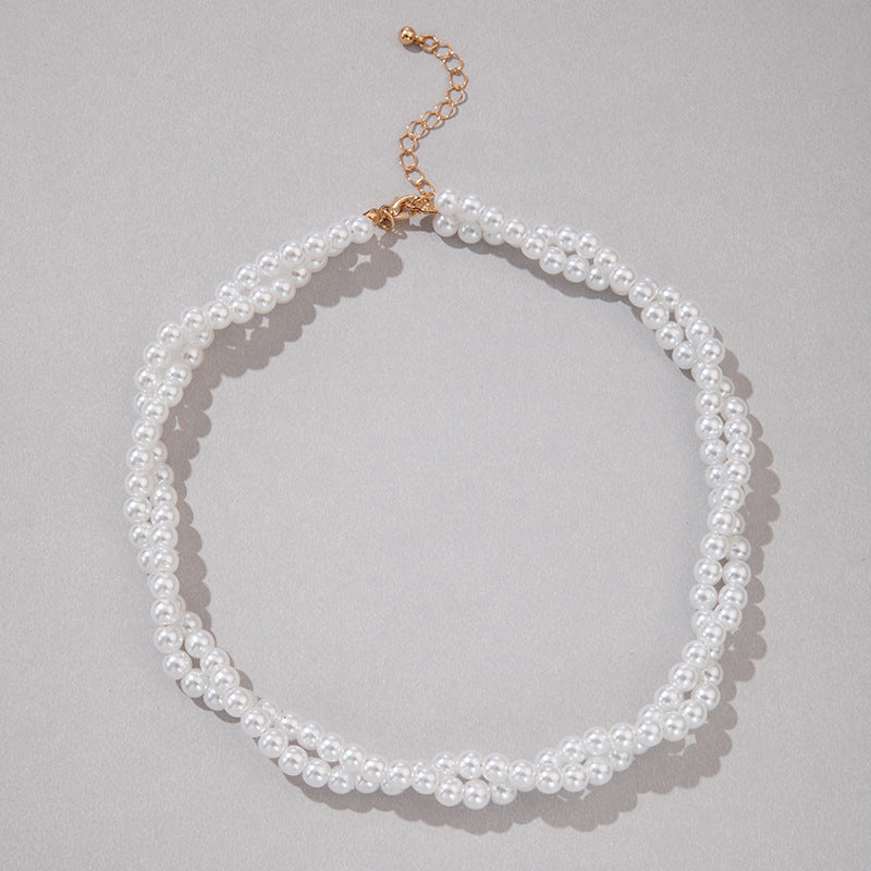 New Fashion Imitation Pearl Twist Necklace