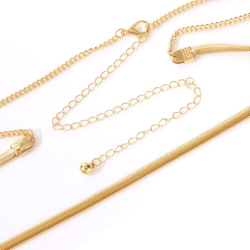 Choker Flat Snake Necklace Chain