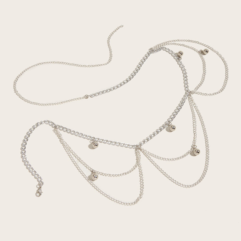 Multi-Layer Metal Body Chain Waist Garter Belt