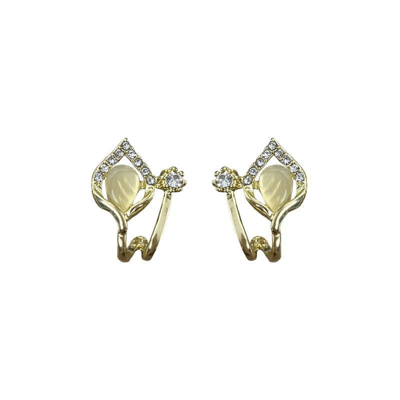 Geometric Opal Stud Earrings