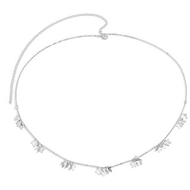 Multi-Layer Butterfly Tassel Charms Waist Chain