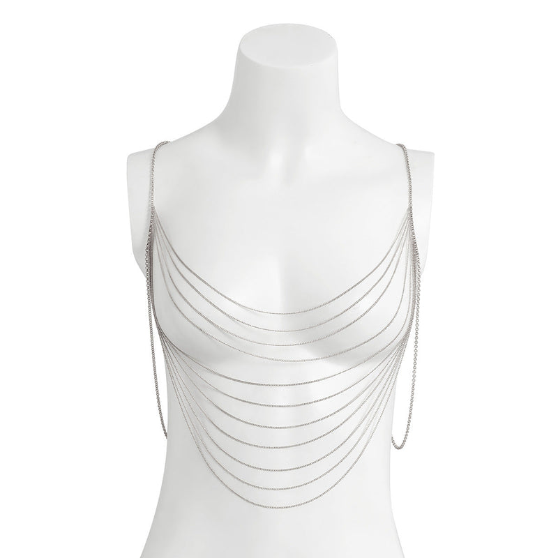 Multi-layer Shoulder Vest Chain Body Jewelry Chest Brass Chain