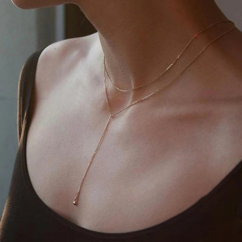 Double Layer Chain Pendant Necklace
