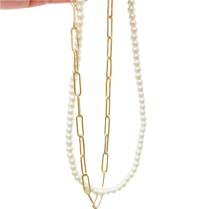 Pearl Multi Layered Chains Necklaces for Women
