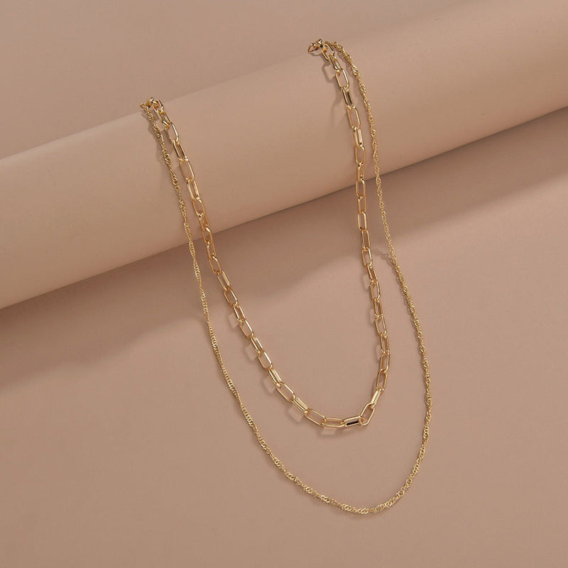 Double Layered Chain Necklace for Women