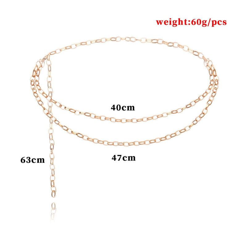 Multi-layer Exaggerated Body Chain Female Retro Layer Waist Chain