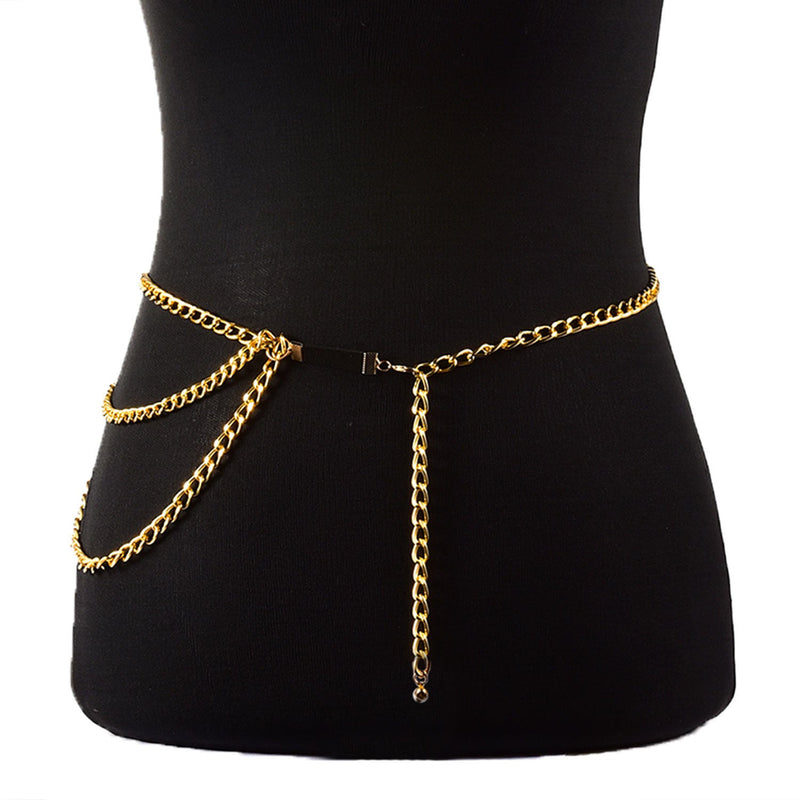 Multi-layer Exaggerated Body Chain Layer Waist Chain Belt