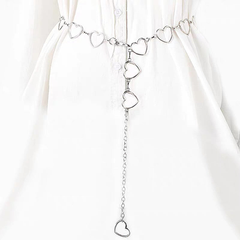 Double Chain Love Waist Chain Hip Hop Heart Pants Chain