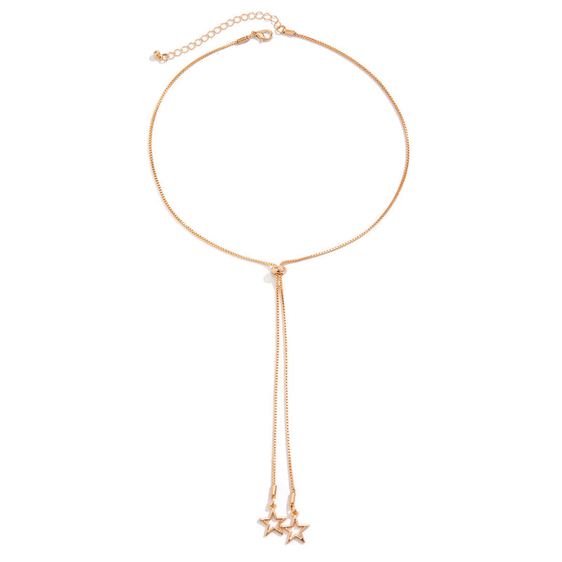 Retro Thin Chain Pull Sweater Chain Necklace