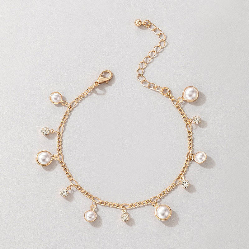 Boho Pearl Tassel Bracelet Anklet Jewelry