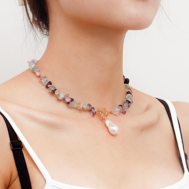 Natural Irregular Stone Necklace for Women