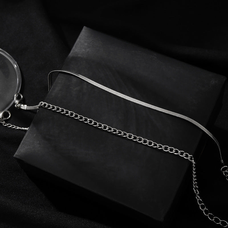 Flat Snake Chain Blade Chain Anklet Jewelry