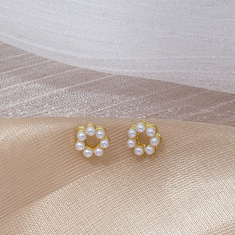 Imitate Pearl Flower Earrings