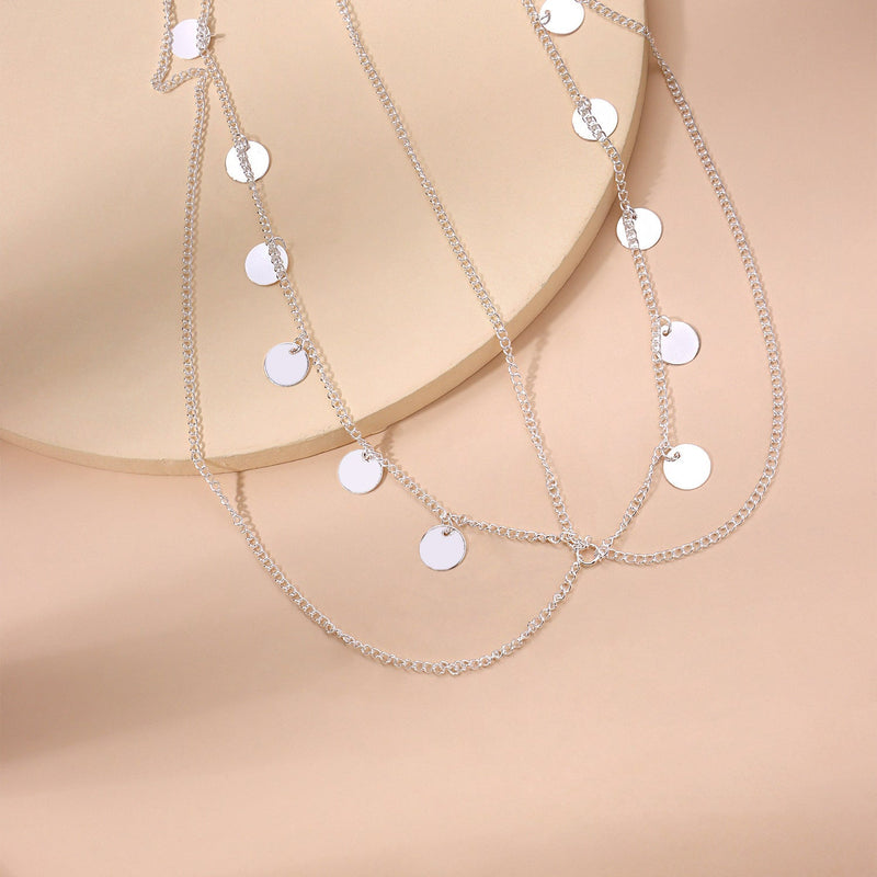 Bohemia Tassel Round Charm Head Chain