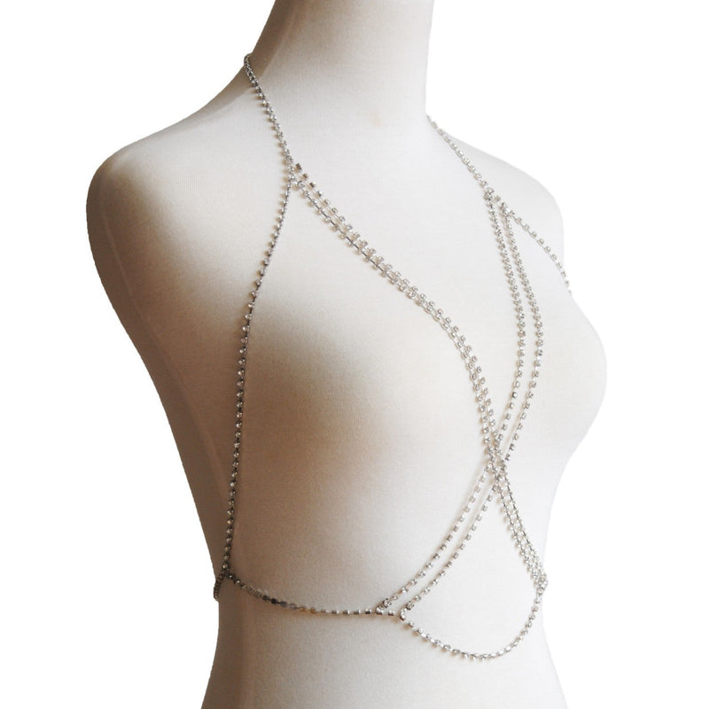 Sexy Bohemian Beach Necklace With Multi-tiered Cross Body Chain