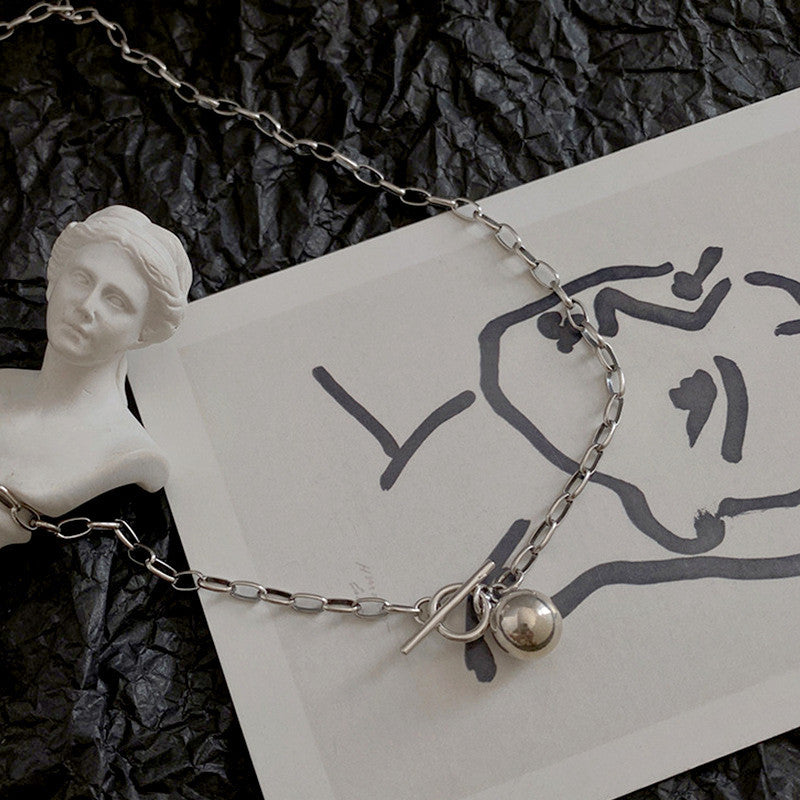 Round Beads Ball Pendent Necklace