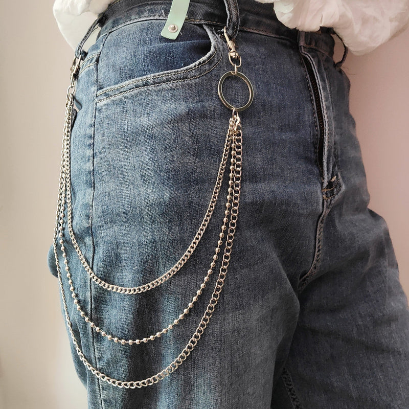 Multi-layer Beaded Wallet Pants Belt Chains