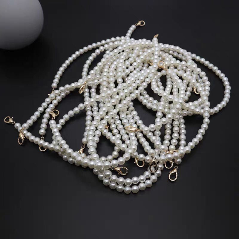Pearls Beaded Women Lady Handbags Pearl Shoulder Hand Bag Purse Chain