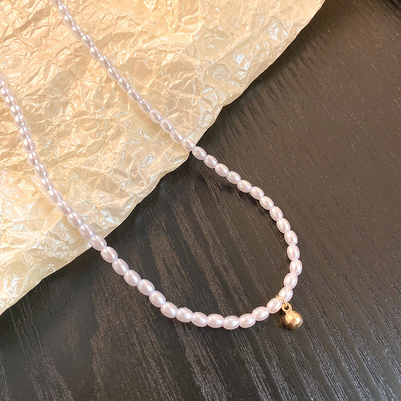 Pearl Beads Beaded Chain Necklace