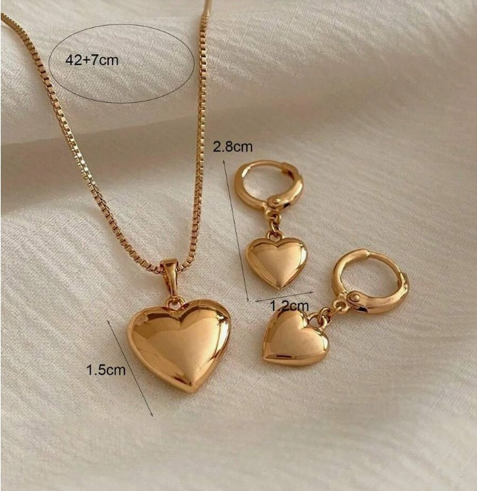 Sexy love Heart Necklace Set
