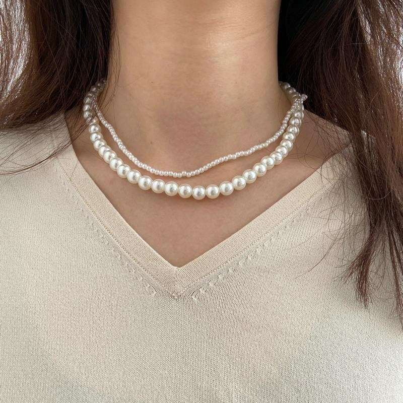 Multi-Layer Baroque Pearl Choker Necklace for Women
