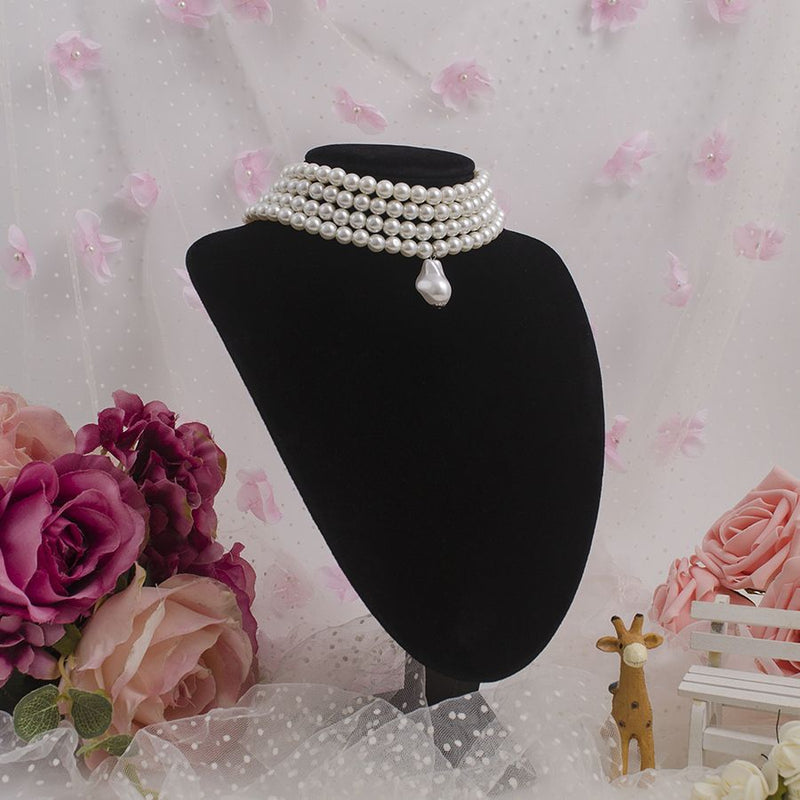 Multilayer Necklace Simple Pearl Choker Elegance Bridal Wedding Jewelry