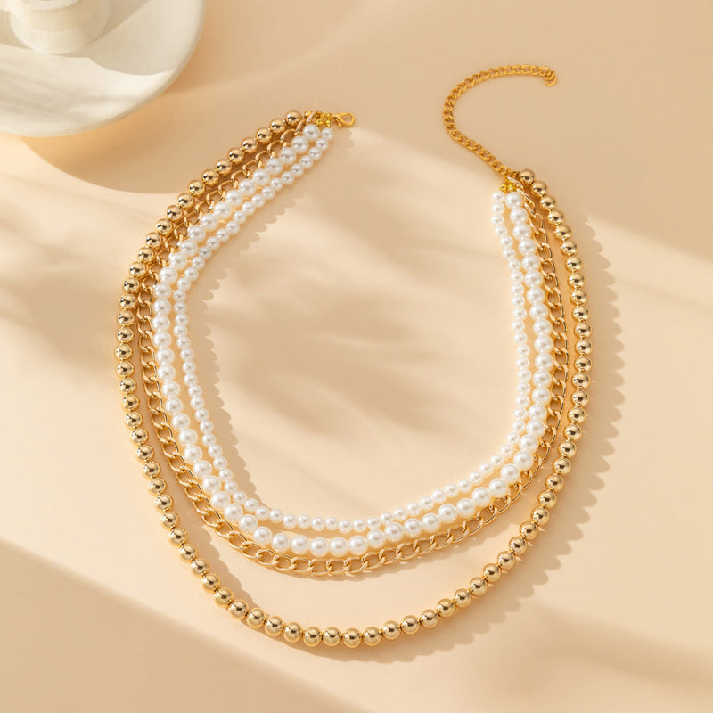 Multi-layer Long Pearl Necklace