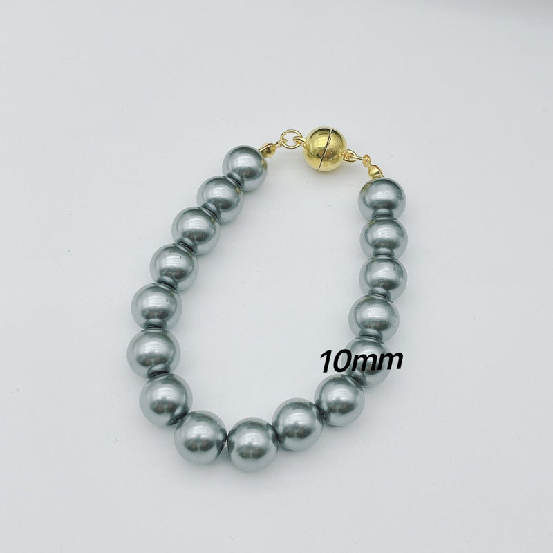 Glass Pearl Bracelet Woman Magnet Clasp