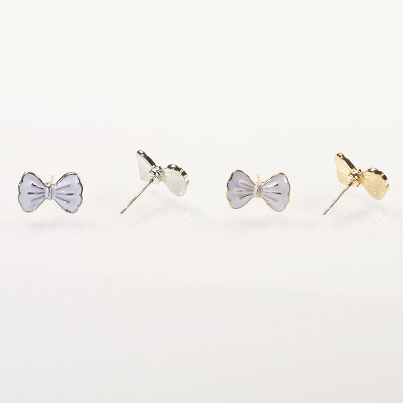 Bow star stud earrings set