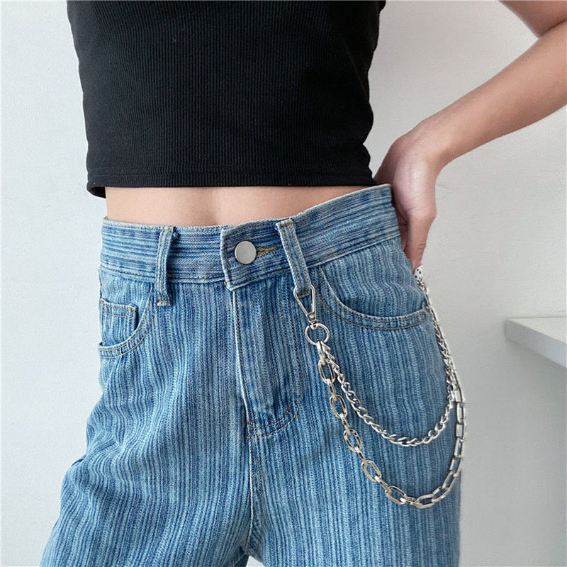 Hip Hop Metal Chain Multi-layer Waist Chain