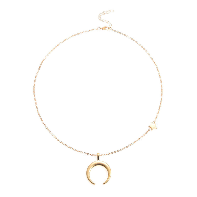 Moon Stars Pendant Accessories Chain Necklace