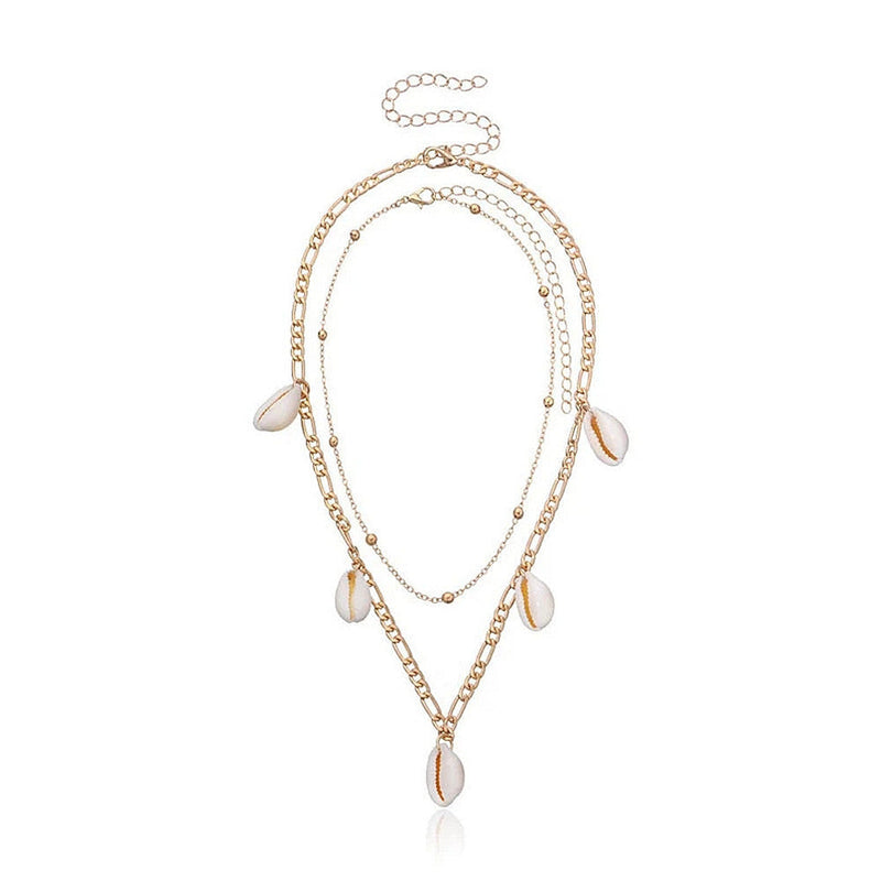Shell Layer Chain Necklace