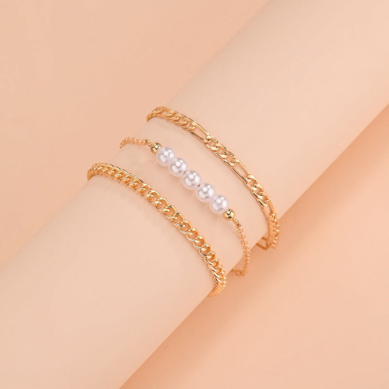 Pearl Layer Chain Bracelet