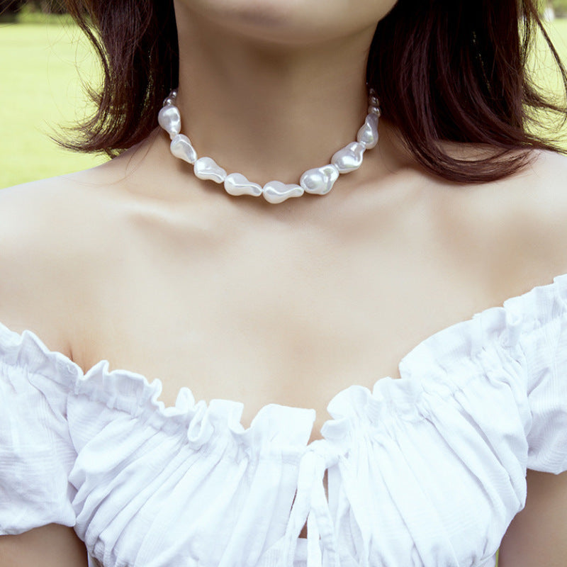Multi Layer Pearl Necklace Choker