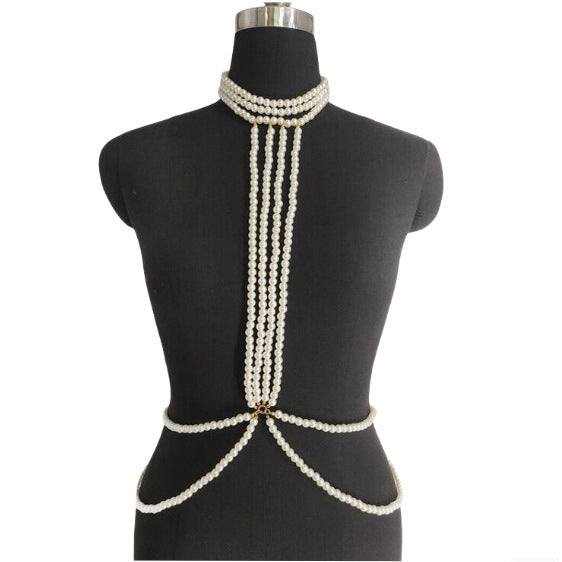 Sexy Bikini Pearl Chest Chain