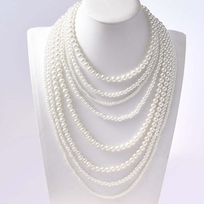 Multi-layer Hip-hop Women Ccb Material Long Bohemian Necklace