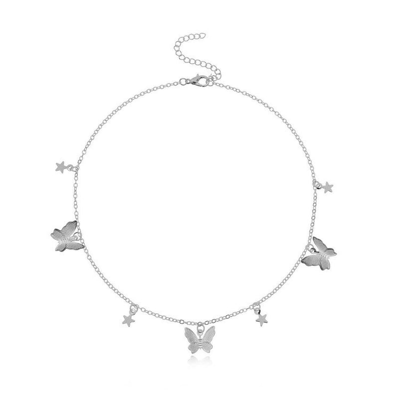 Butterfly Star Choker Necklace