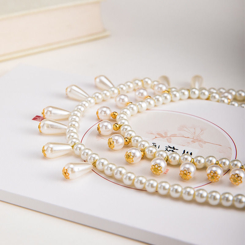 Fashion Imitation Pearl Pendant Necklace