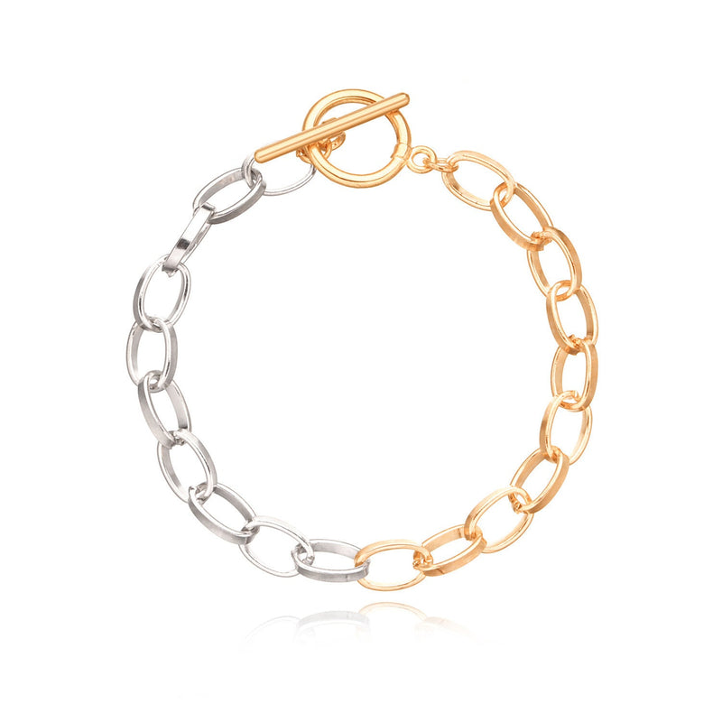Two Tone OT Clasp Bracelet