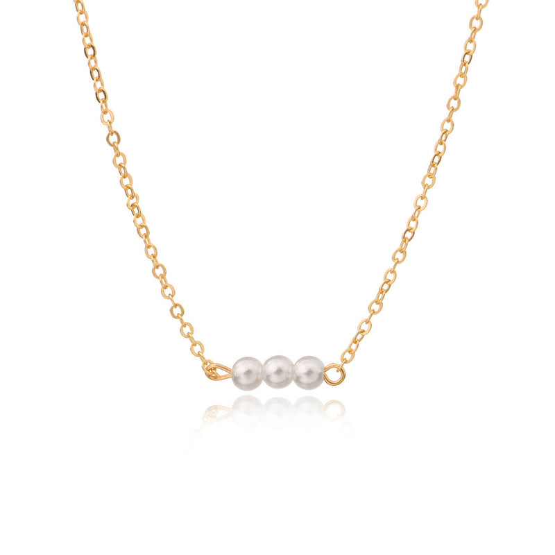 Tiny Pearl Chain Necklace