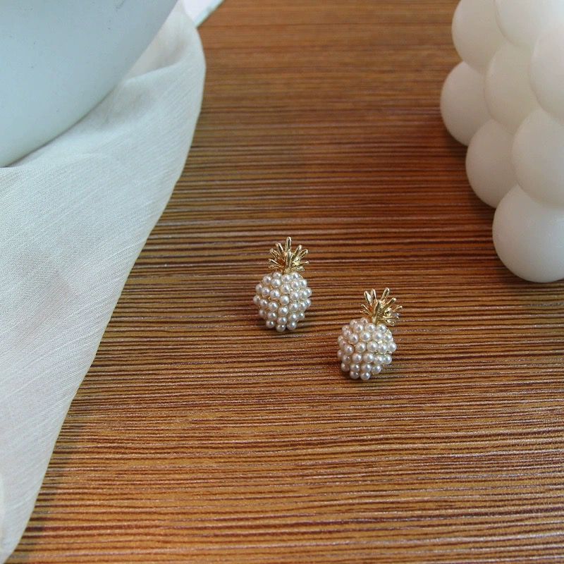 Pearl Pineapple Earrings