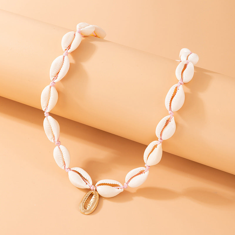 Vintage Seashell Coconut Necklace